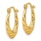 10K Gold Fancy Small Hoop Earrings 10 x 2mm Jewerly